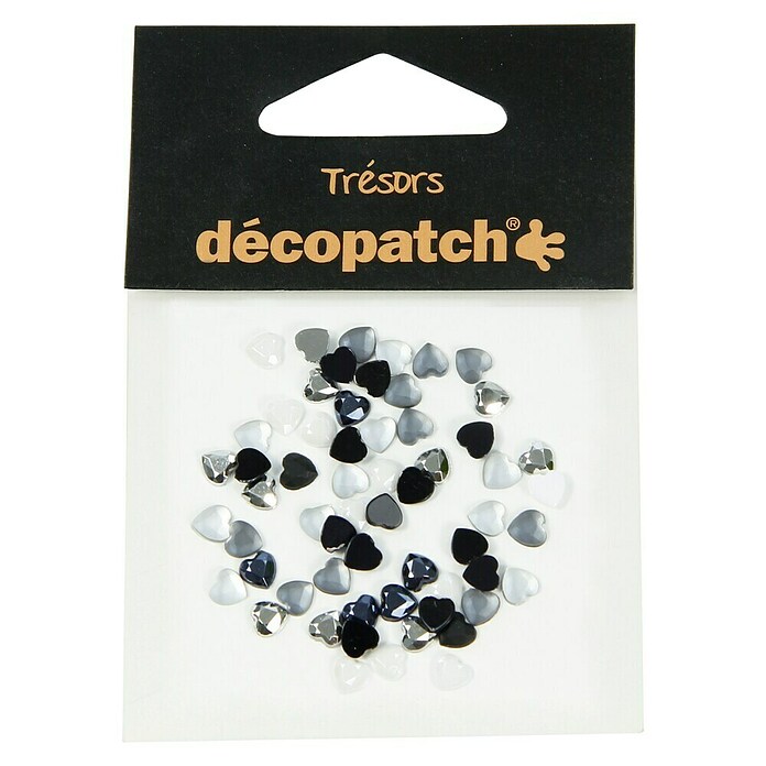 Décopatch Elemento decorativo Trésors Corazones (Negro/Blanco, Plástico, 60 pzs.) | BAUHAUS