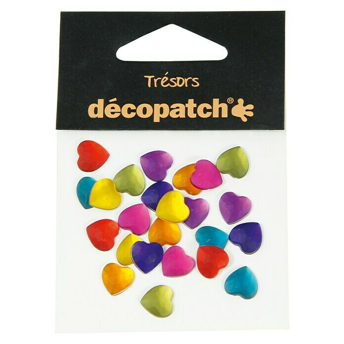 Décopatch Pieza decorativa Trésors Coeurs Flashy (24 uds., 1 x 1 cm)