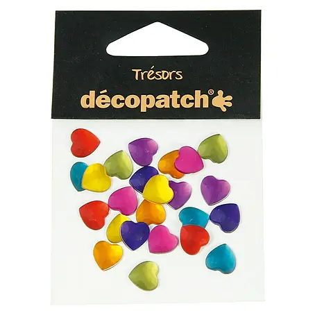 Décopatch  Pieza decorativa Trésors Coeurs Flashy