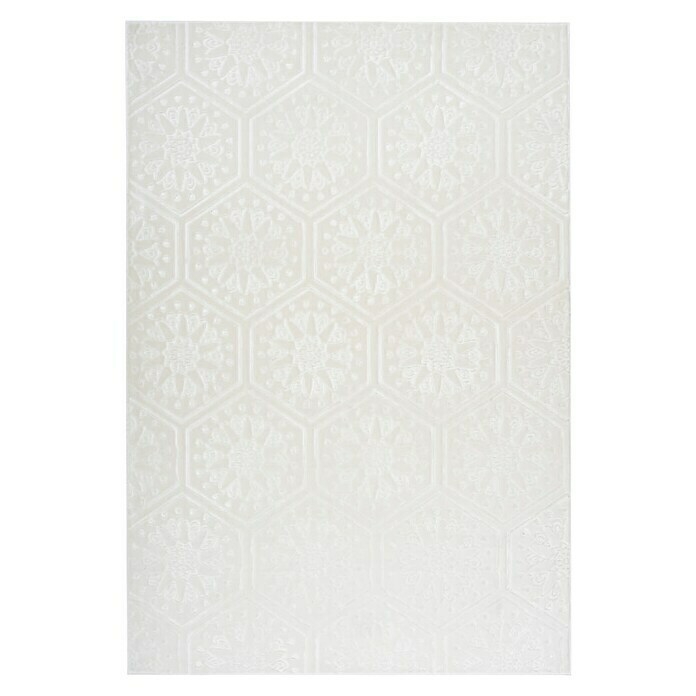 Kayoom Kurzflorteppich (Weiß, 170 x 120 cm)
