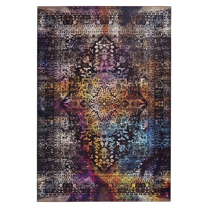 Kayoom Flachgewebeteppich Galaxy (Braun/Multi, 150 x 80 cm, 100 % Polyester)
