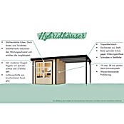 Karibu Gartenhaus Jupiter 3,5 C (Außenmaß inkl. Dachüberstand (B x T): 266 x 266,5 cm, Holz, Anthrazit) | BAUHAUS