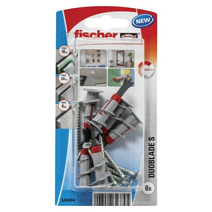 Taco fijación de nylon para yeso Fischer GK 100 unidades