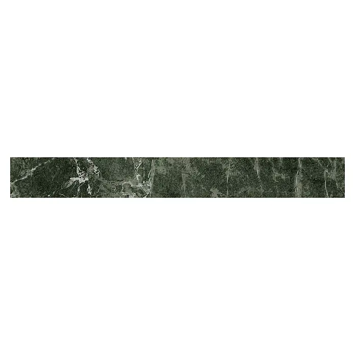 Atlas Concorde Solution Marble Vison Sockelfliese Verde Bosco - 7,2 x 60 cm, Grün, Glänzend - Ein nahtloses Muster aus dunkelgrünem Marmor mit weißen und grauen Adern, ideal für Hintergründe und Texturen.