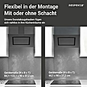 Respekta Campana decorativa Blacksteel Ne (Ancho: 90 cm, Máx. Potencia del ventilador en modo extracción: 502,6 m³/h, Negro metalizado) | BAUHAUS