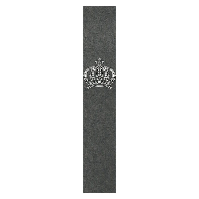 Glööckler Pompöös Provence Vliestapete Panel Krone (Schwarz, Metalloptik, 3 x 0,53 m) | BAUHAUS