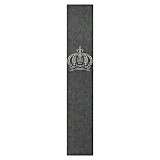 Glööckler Pompöös Provence Vliestapete Panel Krone (Schwarz, Metalloptik, 3 x 0,53 m)