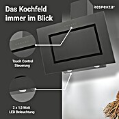 Respekta Campana decorativa Blacksteel Ne (Ancho: 90 cm, Máx. Potencia del ventilador en modo extracción: 502,6 m³/h, Negro metalizado) | BAUHAUS
