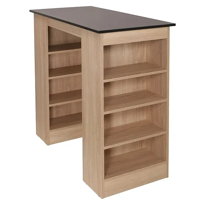 Respekta Merle Bartisch - L x B x H: 67 x 138 x 108 cm, Schwarz Matt - Holzregal mit schwarzen Akzenten. Dieses Regal bietet viel Stauraum und ist ein echter Hingucker in jedem Raum.