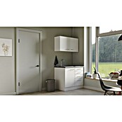 Flex-Well Rom  Miniküche (Breite: 100 cm, Weiß, Mit Elektrogeräten) | BAUHAUS
