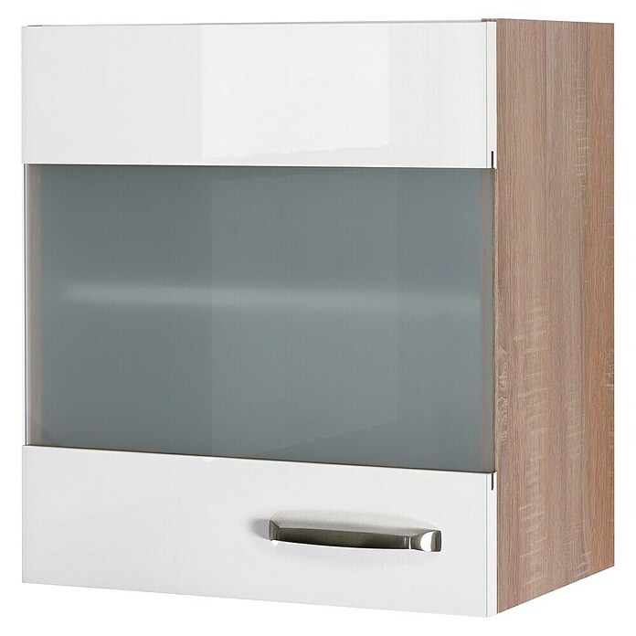 Flex-Well Valero Glas-Hängeschrank (32 x 50 x 54,8 cm, Weiß) | BAUHAUS