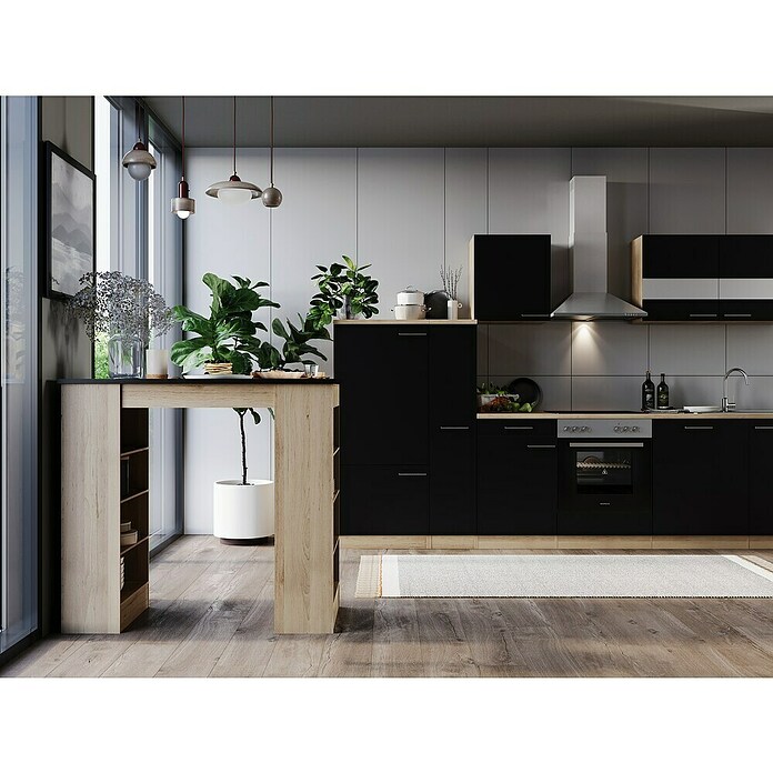 Respekta Merle Bartisch (L x B x H: 67 x 138 x 108 cm, Schwarz Matt) | BAUHAUS
