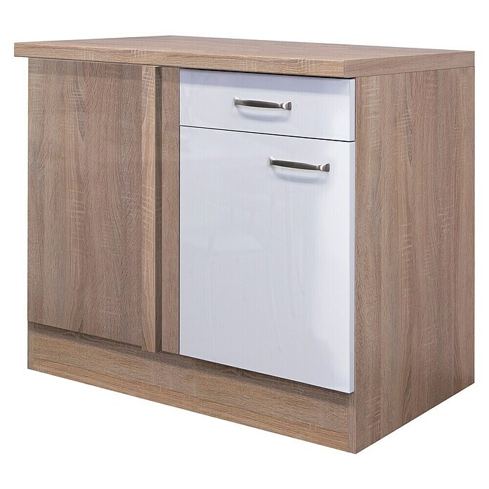 Flex-Well Valero Eck-Unterschrank (L x B x H: 60 x 110 x 86 cm, Weiß) | BAUHAUS