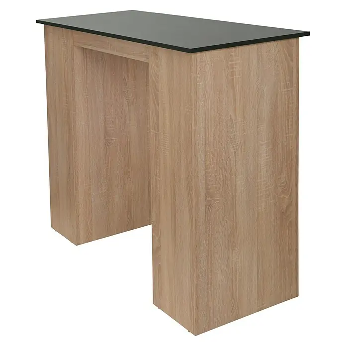 Respekta Merle Bartisch - L x B x H: 67 x 138 x 108 cm, Grau Matt - Attraktiver Stehtisch mit Holzstruktur und grauer Tischplatte für den modernen Wohnbereich. Vielseitig und stilvoll.
