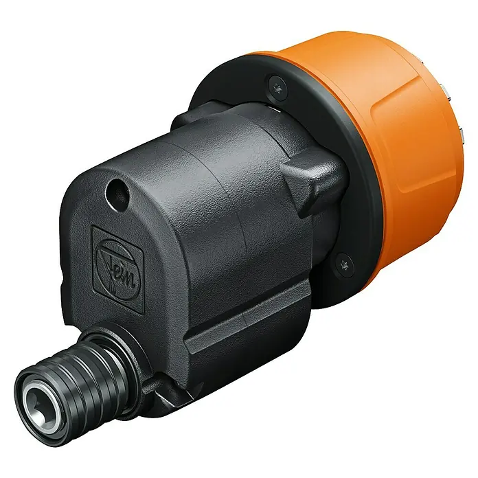 Fein Exzenter-Aufsatz - Passend für: 1/4" Sechskant Bits - Nahaufnahme des FEIN ASCU 3.2 Akku-Bohrschraubers mit farbigen Akzenten und einem robusten Design.
