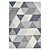 Kayoom Flachgewebeteppich (Grau/Elfenbein, 170 x 120 cm)