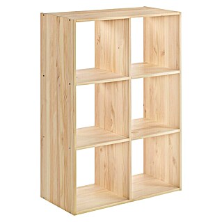Astigarraga Dinamic Holzregal (H x B x T: 105,4 x 70,8 x 33 cm, Traglast pro Boden: 50 kg, Anzahl Böden: 4 Stk., Natur)