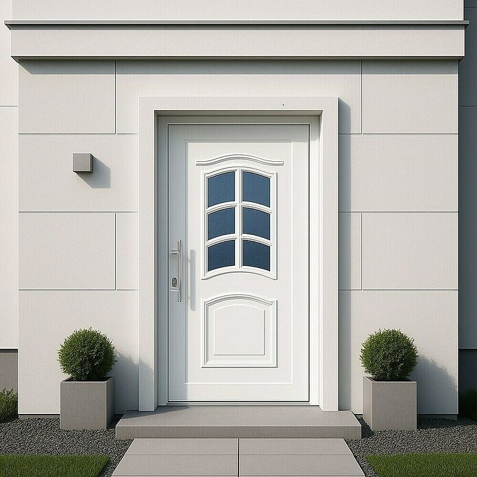 Panto Haustür Main K 003 (100 x 200 cm, DIN Anschlag: Links, Weiß) | BAUHAUS