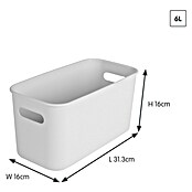 Sunware Sigma home Opbergbox cube box (l x b x h: 31,3 x 16 x 16 cm, Kunststof, Wit, 6 l) | BAUHAUS
