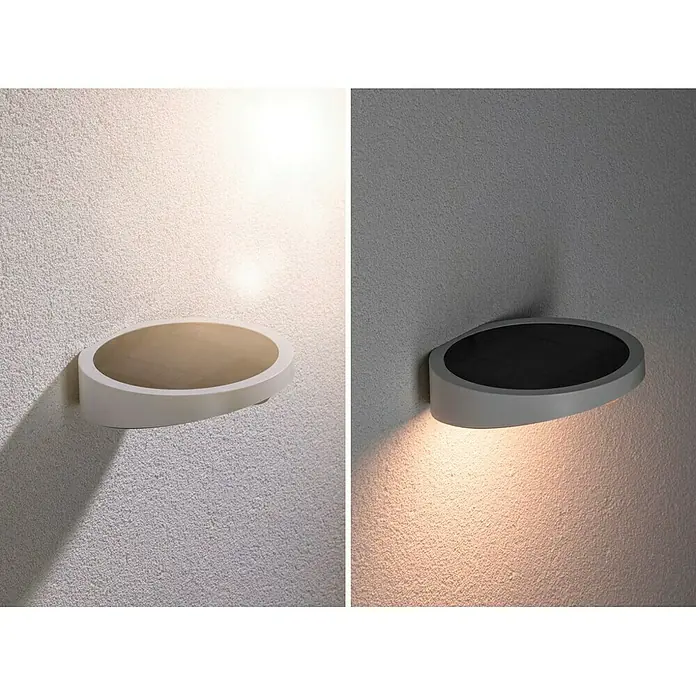 Paulmann Ryse Solar-Außenwandleuchte - 1,2 W, L x B x H: 14,7 x 15,4 x 4,1 mm, Weiß, IP44 - Wandleuchte für den Außenbereich mit Solarpanel. Die elegante Leuchte sorgt für eine stimmungsvolle Beleuchtung an jeder Hauswand.