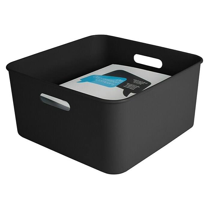 Sunware Sigma home Opbergbox cube box (l x b x h: 31,3 x 31,3 x 15,7 cm, Kunststof, Zwart, 12,5 l) | BAUHAUS