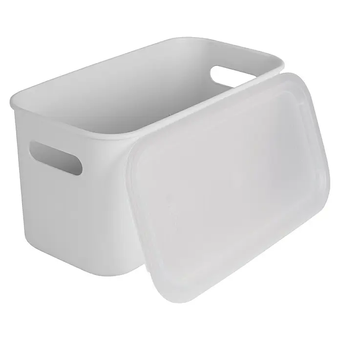 Sunware Sigma home Deckel cube box - Passend für: Sunware Cube box 6 Liter - Ein weißer Aufbewahrungsbehälter aus Kunststoff mit abnehmbarem Deckel, ideal zur Organisation von Gegenständen im Haushalt.
