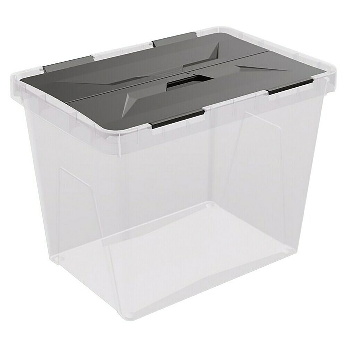 Sunware Aufbewahrungsbox Onyx (L x B x H: 42,4 x 28,1 x 31,3 cm, Kunststoff, Transparent) | BAUHAUS