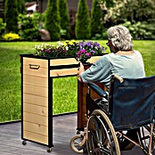 Dobar Hochbeet Wheely auf Rollen (77 x 47 x 88 cm, Holz, Braun/Schwarz) | BAUHAUS