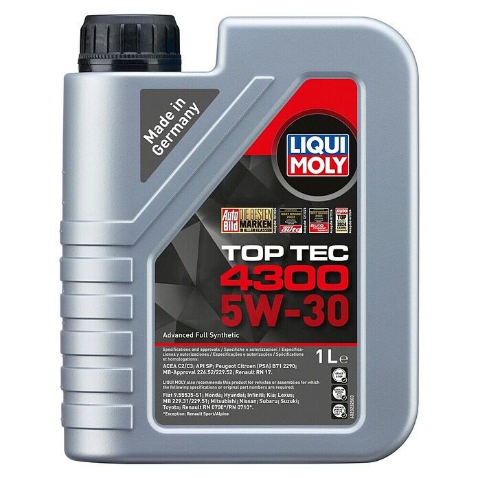 Liqui Moly Motoröl Top Tec 4300 (5W-30, 5W-30, 1 l)