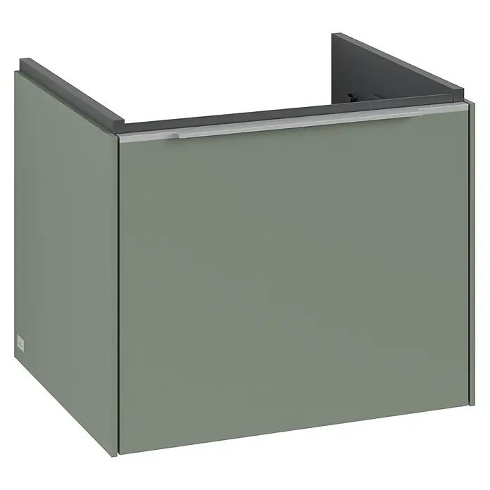 Villeroy & Boch Subway 3.0 Waschbeckenunterschrank - Soft Green, Anzahl Schubladen: 1 Stk., Farbe Griff: Aluminium glänzend, B x T x H: 52,3 x 44,8 x 42,9 cm - Elegantes Badmöbel in sanftem Grün. Die klaren Linien und die hochwertige Verarbeitung machen es zu einem stilvollen Hingucker im Badezimmer.