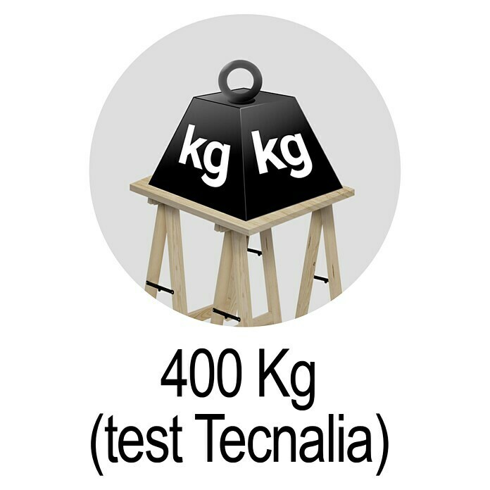 Caballete metálico (Peso máximo admitido: 100 kg, Zincado)