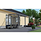 Terrassenüberdachung Light Edition (L x T: 300 x 250 cm, Polycarbonat, Anthrazitgrau, Klar)