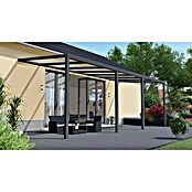 Terrassenüberdachung Light Edition (L x T: 700 x 300 cm, Polycarbonat, Anthrazitgrau, Klar)