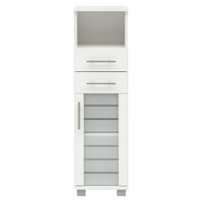 Schildmeyer Niko Highboard HBA30030 x 32,5 x 110,5 cm, Perlweiß Front View