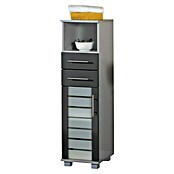 Schildmeyer Niko Highboard HBA300 (32,5 x 30 x 110,5 cm, Silber/Anthrazit)