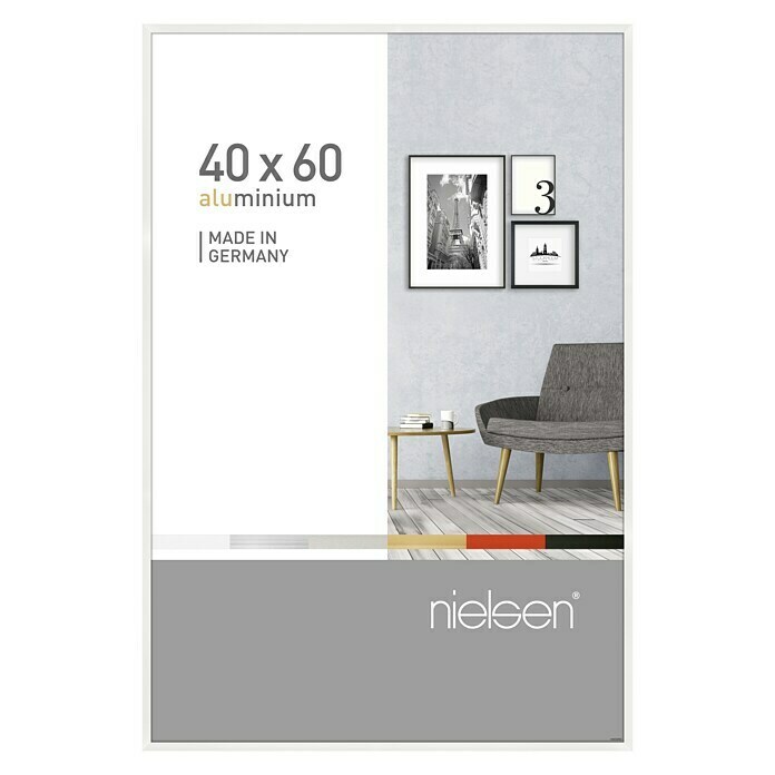 Nielsen Bilderrahmen Pixel (Weiß, 60 x 40 cm, Aluminium)