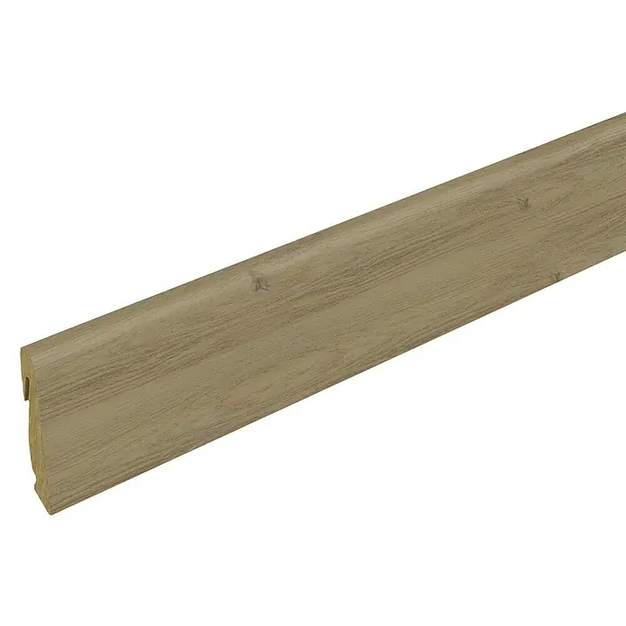 Profiles and more Sockelleiste FU147H Fjells Eiche - 240 cm x 18,5 mm x 38,5 mm, MDF - Profilierte Holzfußleiste in hellem Farbton, ideal für einen stilvollen Übergang zwischen Wand und Boden.