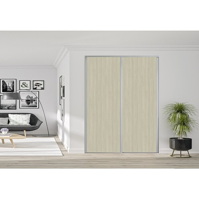 Optimum Schiebetür-Set (Lärche Natur, 180 x 250 cm)