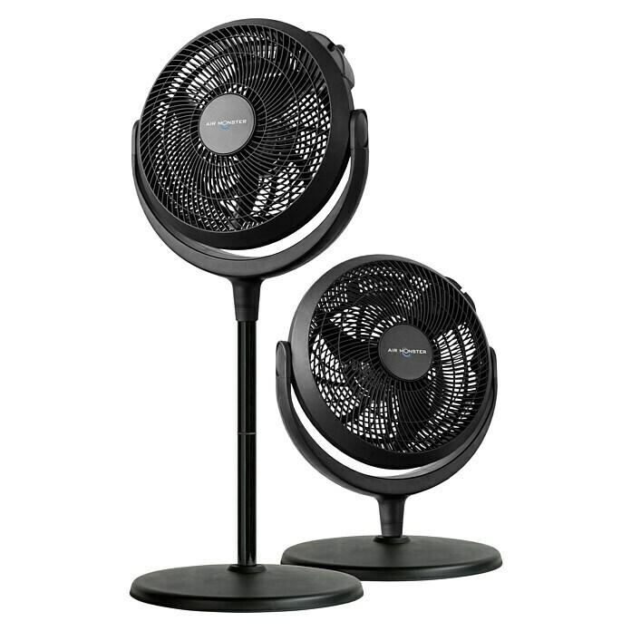 Air Monster StandventilatorSchwarz, Durchmesser: 30 cm, 45 W Front View