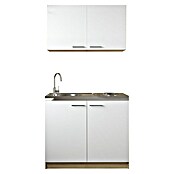 Respekta Merle Miniküche Set 6 (Breite: 100 cm, Weiß, Edelstahlkochmulde) | BAUHAUS
