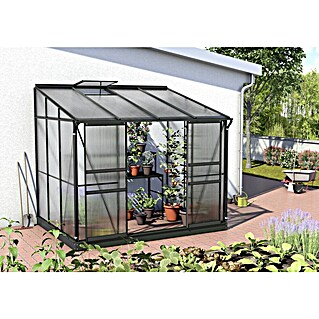 Vitavia Gewächshaus Osiris 5200 (Außenmaß inkl. Dachüberstand (B x T): 262,1 x 201 cm, 6 mm, Schwarz)