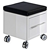 Camargue Flow Rollcontainer Frame (40 x 40 x 44,4 cm, 4 Rollen, Weiß, Hochglanz)