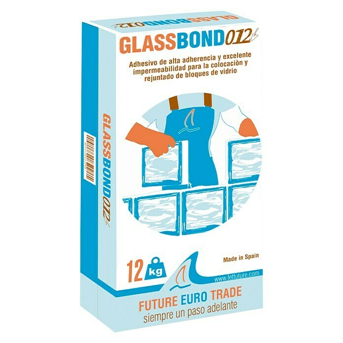 Cemento cola Glass Bond 012 (12 kg, Específico para: Bloques de vidrio)