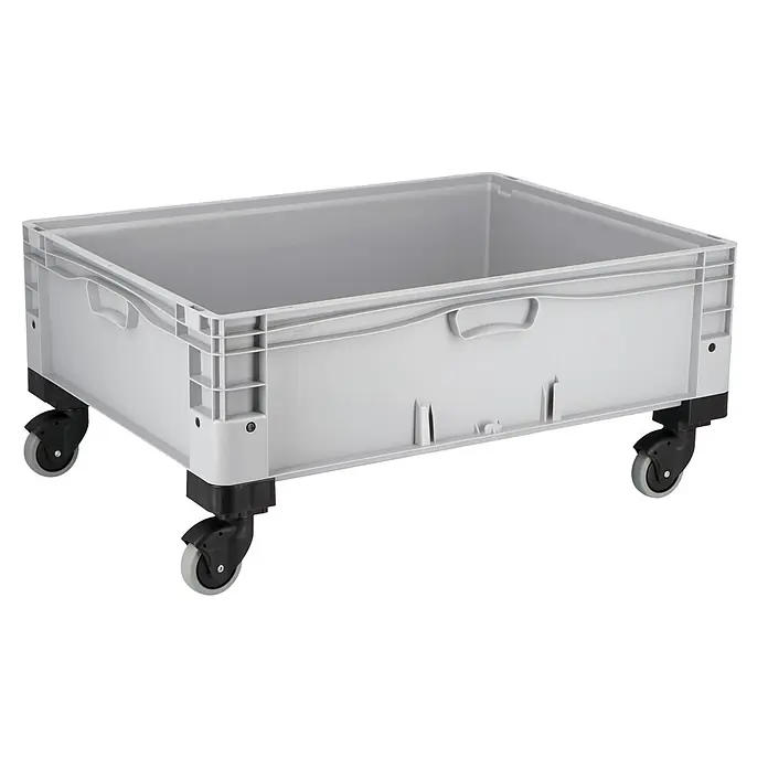 Surplus Systems Rollen-Set - Passend für: Surplus Systems Euronormboxen, Stecken, 2 Stk., Ohne Feststellbremse - Graue Kunststoffbox mit Rollen für den einfachen Transport von Gegenständen. Ideal für Lagerung und Organisation.