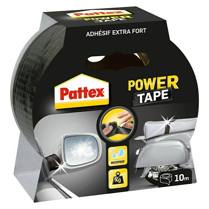 Pattex Gewebe-Klebeband Power Tape (Länge: 10 m, Schwarz)