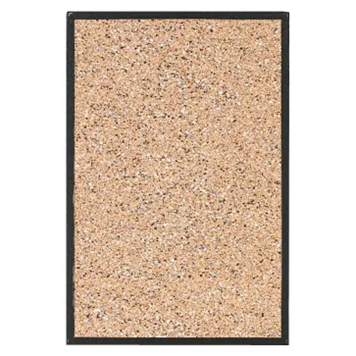 Corcho para notas Cork Inside - 40 x 1,6 cm, Materiales naturales, Negro, Largo: 60 cm - Primer plano de un tablón de corcho con marco negro, ideal para fijar notas y fotos. Versátil y funcional.