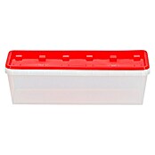 Wisent Caja de almacenaje b-boXx (L x An x Al: 90 x 270 x 84 mm, Plástico, Rojo/Transparente) | BAUHAUS