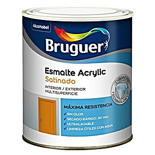 Bruguer Esmalte de color Acrylic multisuperficie (Negro, 250 ml, Satinado)