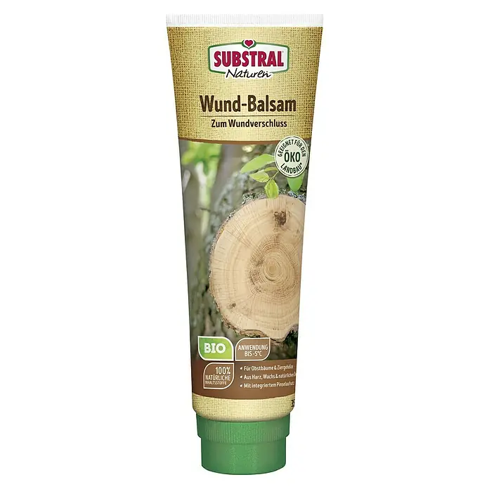 Substral Naturen Bio-Wundbalsam - 350 g - Produktbild von Substral Naturen Wund-Balsam, ein ökologisches Produkt zur Baumwundbehandlung, mit natürlichen Inhaltsstoffen und integriertem Pinselaufsatz.