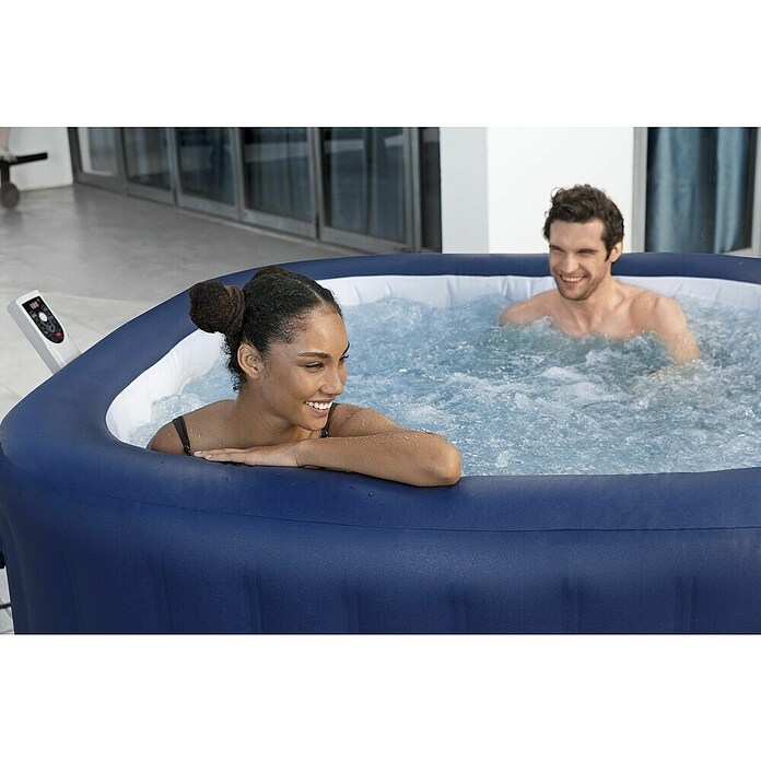 Bestway Lay-Z-Spa Mobilni hidromasažni bazen AirJet 6 Hawaii  (D x Š x V: 180 x 180 x 71 mm, Tamno plava, 840 l) | BAUHAUS